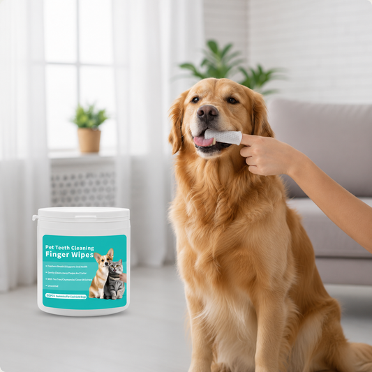 Pet Teeth Cleaning Finger Wipes for Dogs & Cats | Gentle Oral Care