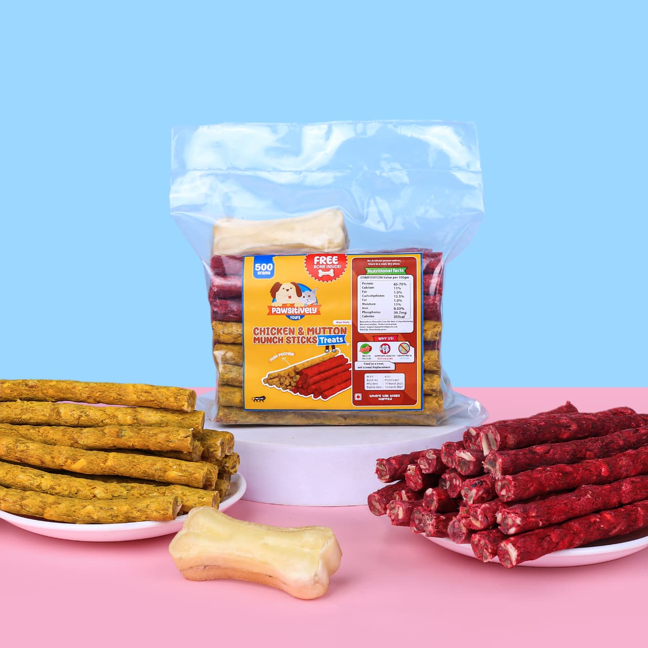 Chicken & Mutton Dental Munch Sticks for Dogs